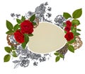 Romantic rose background Royalty Free Stock Photo