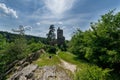 Romantic ruins of Castle GutÃÂ¡tejn - Czech Republic Royalty Free Stock Photo