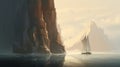 Romantic Sailboat Painting: Andreas Rocha Inspired Artwork With J 70