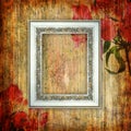 Romantic scrapbook background with frame