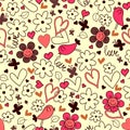 Romantic seamless background