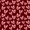 Plenty of hearts seamless digital pattern