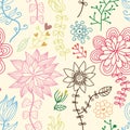 Romantic seamless floral pattern