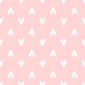 Romantic seamless pattern. Cute print with repeating hearts.