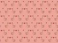 Romantic seamless pattern from hand-drawn couples of lovers swans with hearts on a pink background. Valentine`s Day and wedding. Royalty Free Stock Photo