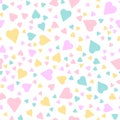 Romantic seamless pattern with hearts. Cute print. Vector illustration.