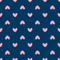 Romantic seamless pattern with hearts. Cute print.