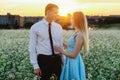 Romantic sensual young couple in love Royalty Free Stock Photo
