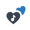 Romantic song icon