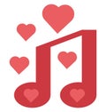 Romantic, song Vector Icon editable