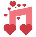 Romantic, song Vector Icon editable