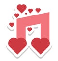 Romantic, song Vector Icon editable