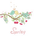 Romantic spring card