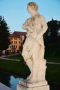 Romantic statue in Castelfranco Veneto, Treviso, Italy Royalty Free Stock Photo