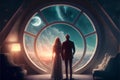 Romantic Stay in a Luxury Space Station Hotel (Generative AI)