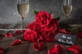 Romantic still life for valentine`s day Royalty Free Stock Photo