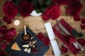 Romantic still life for a valentines day dinner Royalty Free Stock Photo