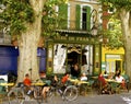 Romantic street cafe, Provence, France Royalty Free Stock Photo