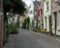 Romantic street in Deventer, historic city center that attracts many visitors every year.