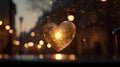 Romantic Sunbeam on Cloudy Day: Lucky People Found Love. Royalty Free Stock Photo