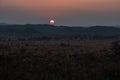 Romantic Sunset in the Kalahari Savanna, Namibia Royalty Free Stock Photo