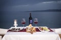 Romantic sunset dinner on beach 2 Royalty Free Stock Photo