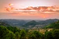 Romantic sunset. Port del Boyar, Grazalema Royalty Free Stock Photo