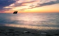 Romantic sunset with a shipwreck in Cape May