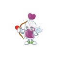 A romantic sweet purple potion Cupid with arrow and wings