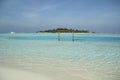 Romantic swing straight into the turquise ocean