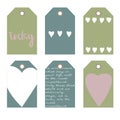 Romantic tags collection with flowers