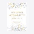 Romantic tender floral design for wedding invitation