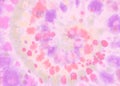 Romantic Tie Dye Spiral. Pink Batik Pattern. Royalty Free Stock Photo