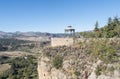 Romantic travellers viewpoint, Ronda, Malaga, Spain