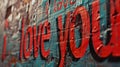 Romantic Urban Love Graffiti. Generative ai
