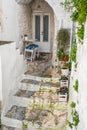 Romantic urban table and chairs for two Royalty Free Stock Photo