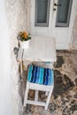 Romantic urban table and chairs for two Royalty Free Stock Photo