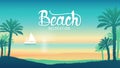 Romantic vacation on the beach at sunset illustration. Silhouette boat overwater luxury resort a view on the Otemanu, Bora Bora, Royalty Free Stock Photo