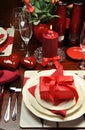 Romantic Valentine Dinner for Two (Vertical) Royalty Free Stock Photo