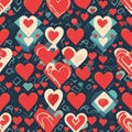 romantic valentine love heart pattern background Royalty Free Stock Photo