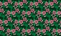 Romantic Valentine Pink Floral Pattern Background, With Elegant Leaf And Flower Design