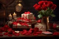 romantic valentines day setting