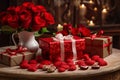 romantic valentines day setting