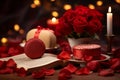 romantic valentines day setting