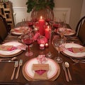 Romantic Valentines table decor ideas for events Royalty Free Stock Photo