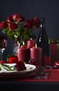 Romantic Valentine Table Setting Royalty Free Stock Photo