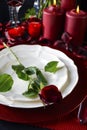 Romantic Valentine Table Setting Royalty Free Stock Photo