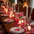 Romantic Valentines table decor ideas for events Royalty Free Stock Photo