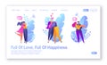 Romantic vector illustration for landing page.