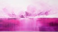 Romantic Vienna Lager Abstract Landscape In Tonal Magenta Painting